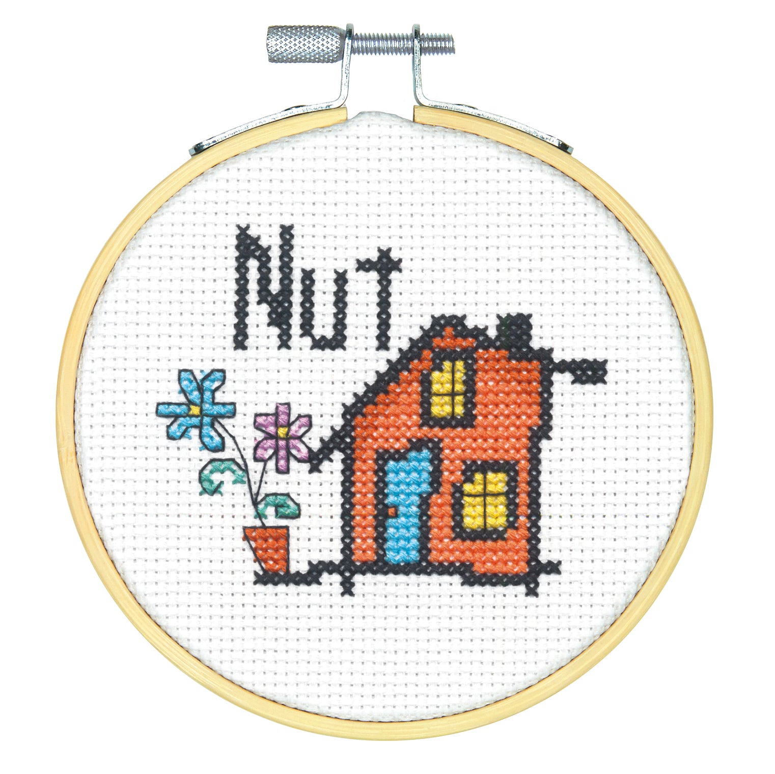 Nut House - Counted Cross Stitch Kit with hoop