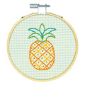 Pineapple - Embroidery Kit with Hoop: Crewel