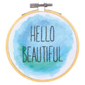 Hello Beautiful - Embroidery Kit with Hoop: Crewel