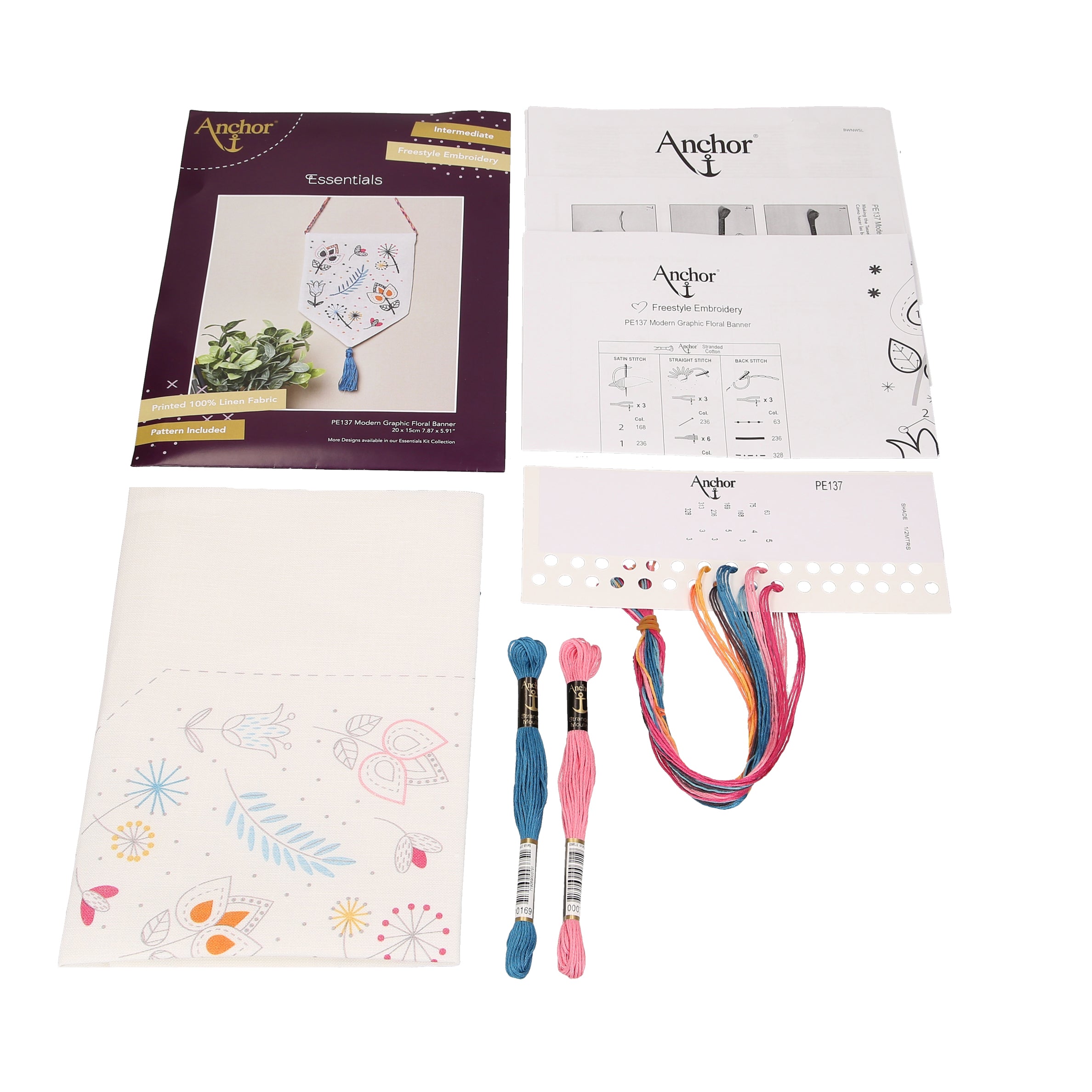 Modern Graphic: Wall Hanging: Embroidery Kit: Essentials