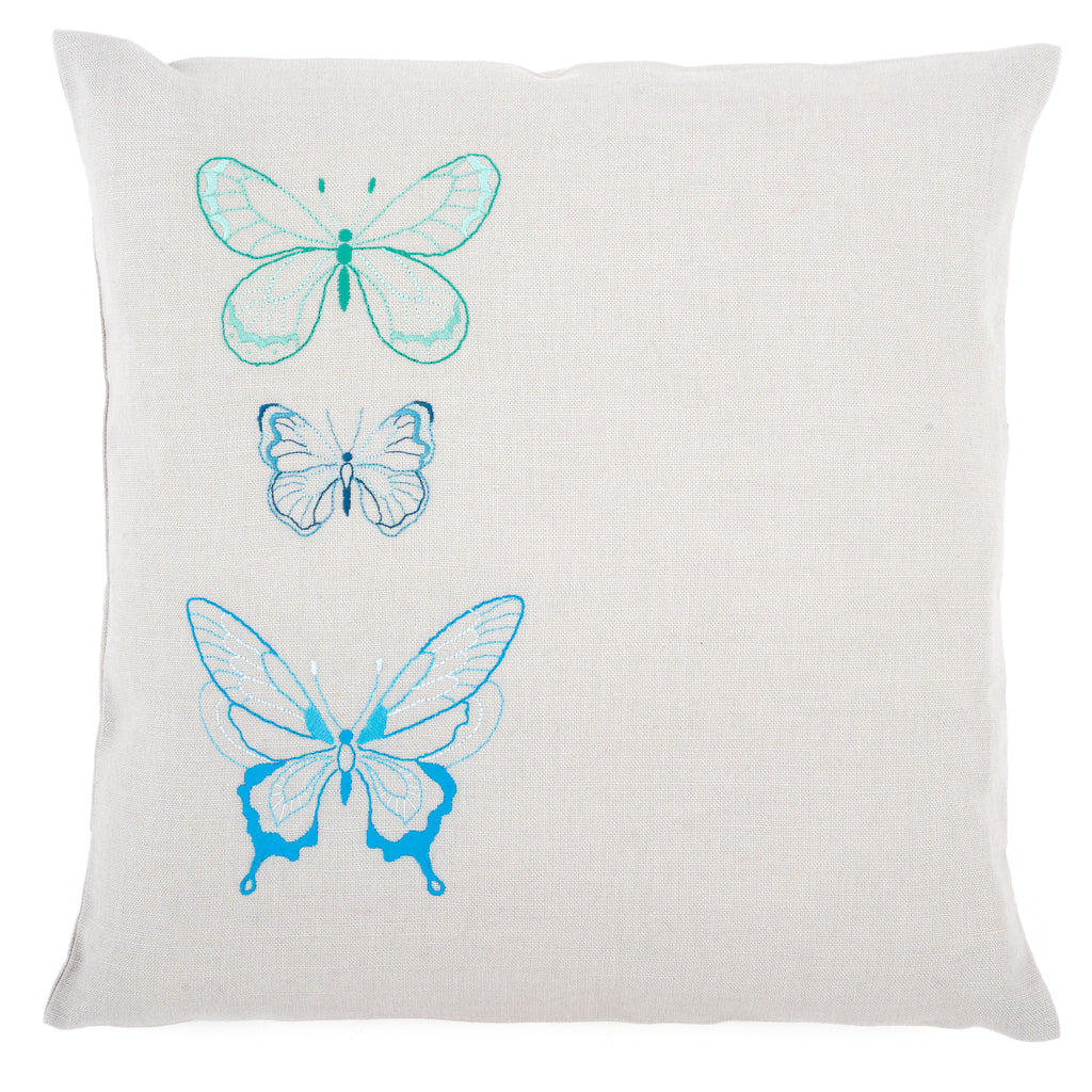 Cushion: Blue Butterflies: Embroidery Kit