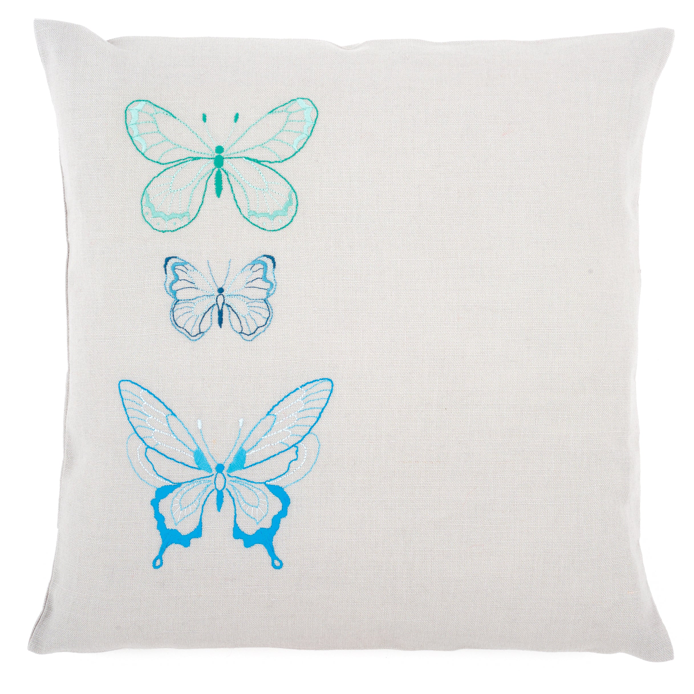 Cushion: Blue Butterflies: Embroidery Kit