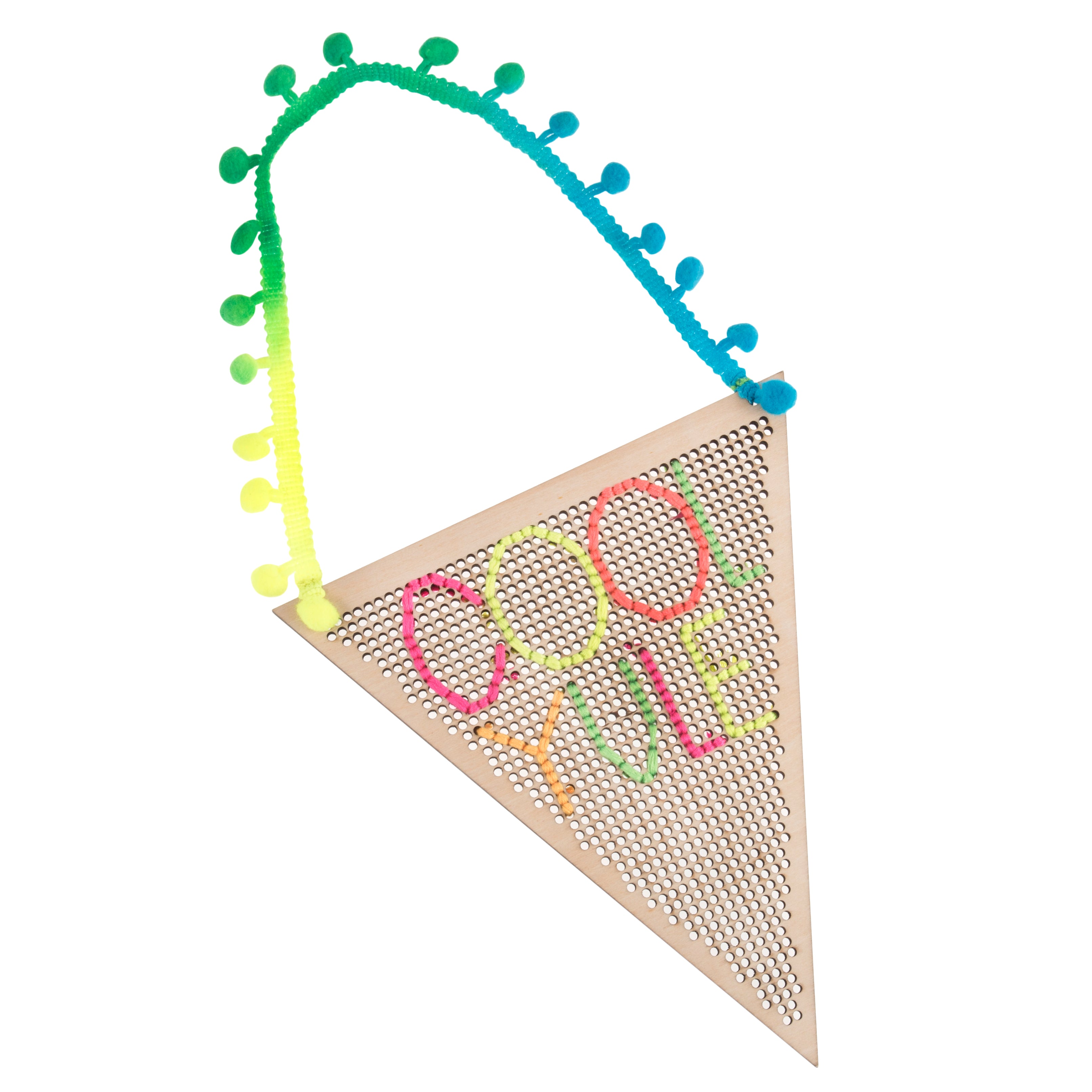 Wooden Banner: Flag: 18 x 20cm: Cross Stitch