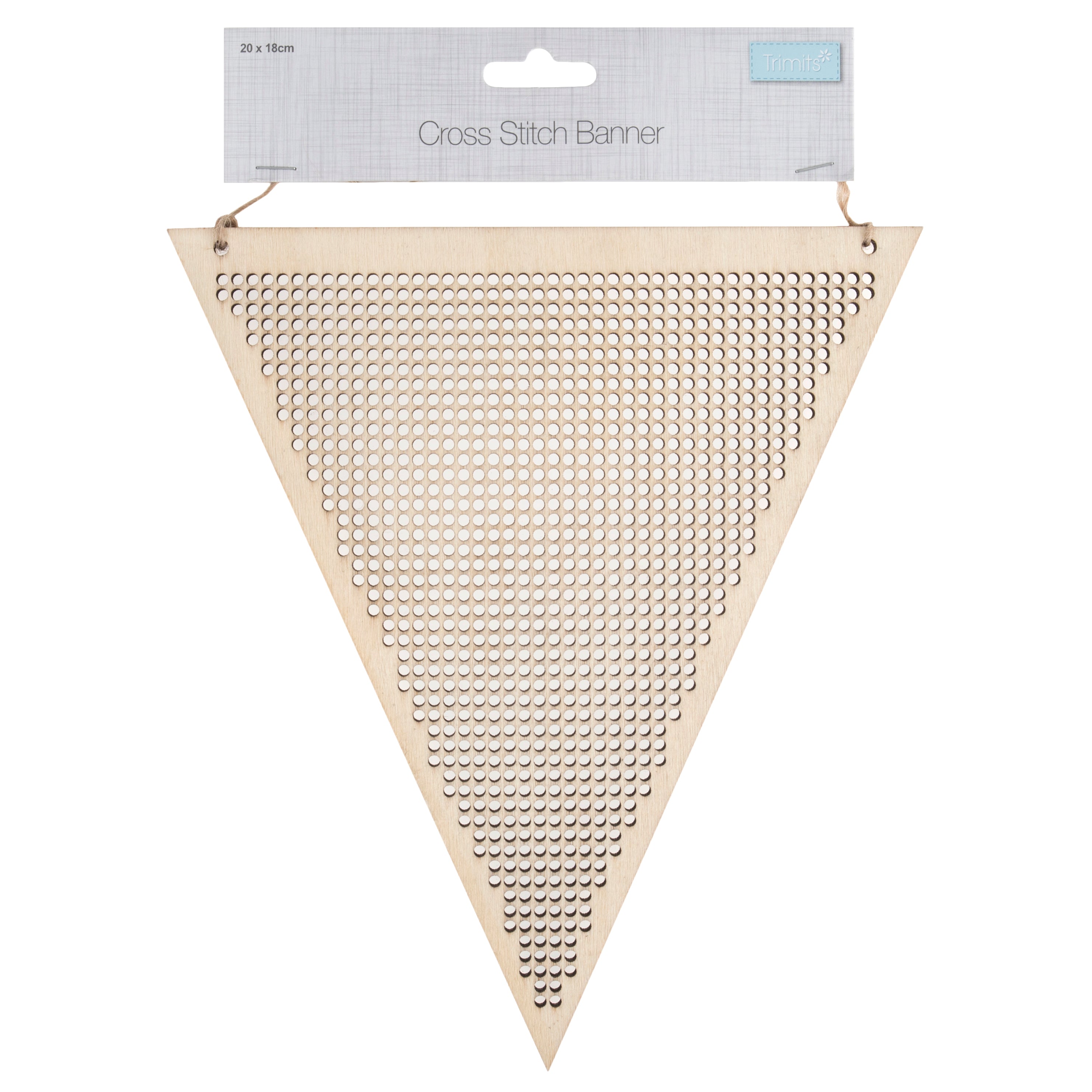 Wooden Banner: Flag: 18 x 20cm: Cross Stitch